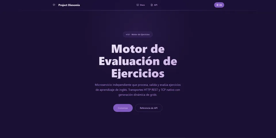 Captura del proyecto Disnomia